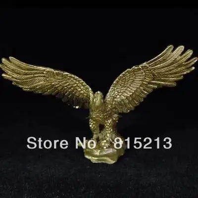 

Free Shipping 170x73x120mm vivid Chinese Handwork brass eagle statue