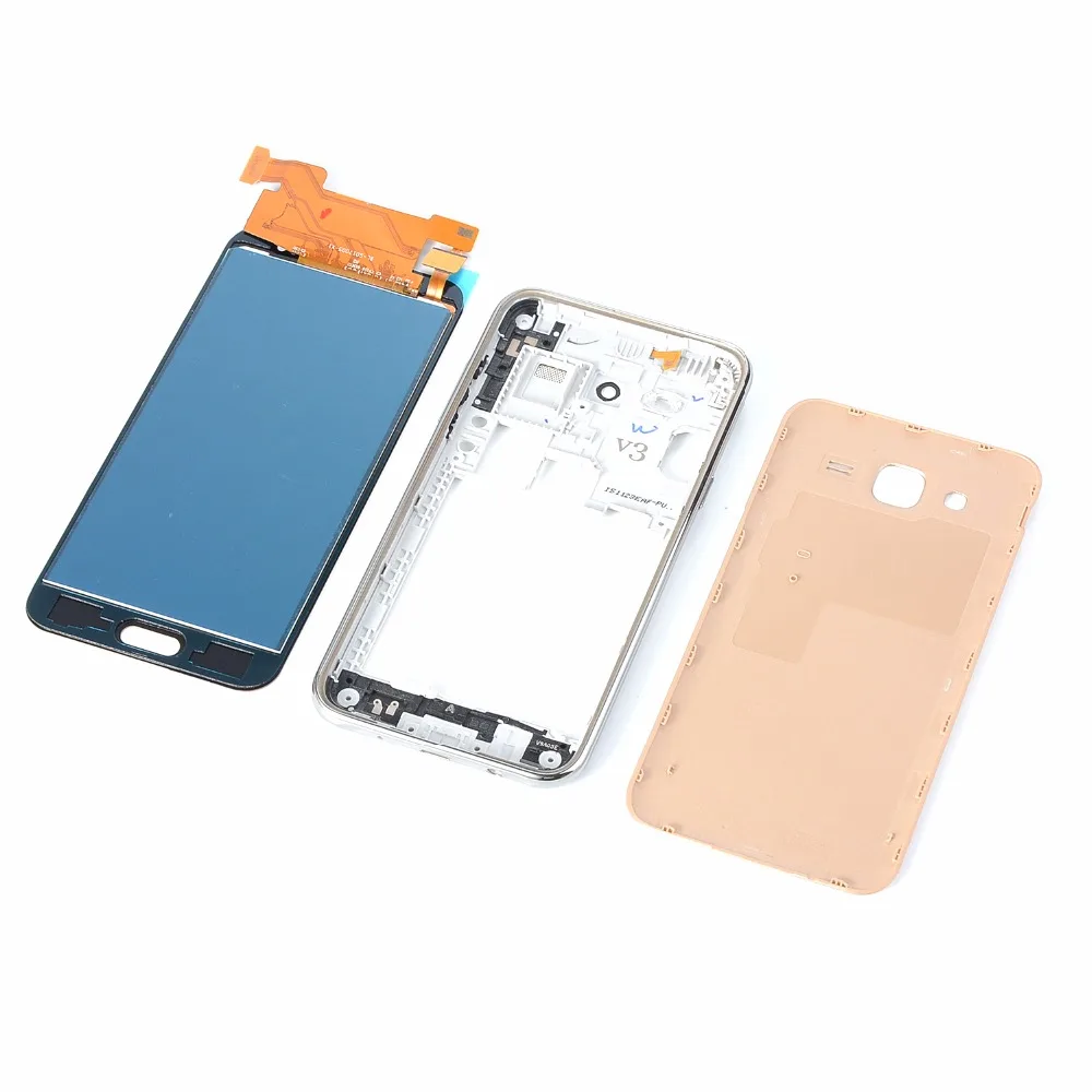 Для Samsung Galaxy J5 2015 J500F J500H J500FN LCD сенсорный экран дигитайзер дисплей + корпус средняя