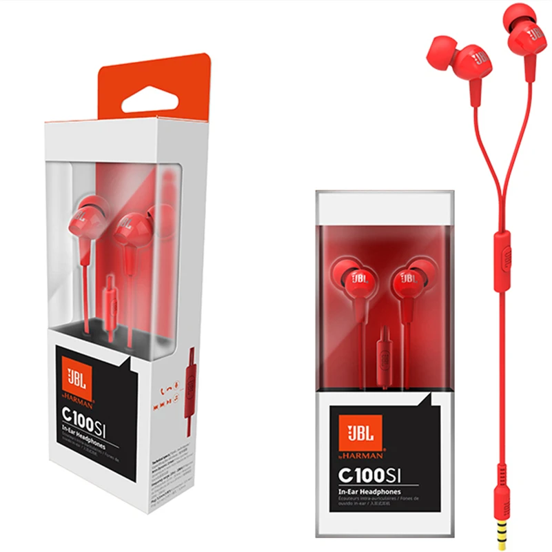 JBL C100 проводные наушники свободные руки Fone De Ouvido оригинал Jbl стерео гарнитура