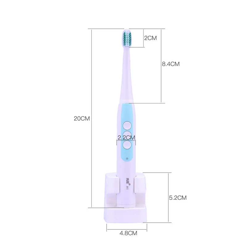 LANSUNG Беспроводная зарядка Ультразвуковая электрическая зубная щетка Водонепроницаемая автоматическая зубная щетка-Массажер зубная щетка es 2 минут таймер