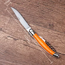 High Quality Wood Handle Professional Wine Opener Folding Steak Knife Portable Stainless Corkscrew Wine Knife w/Box Special gift
