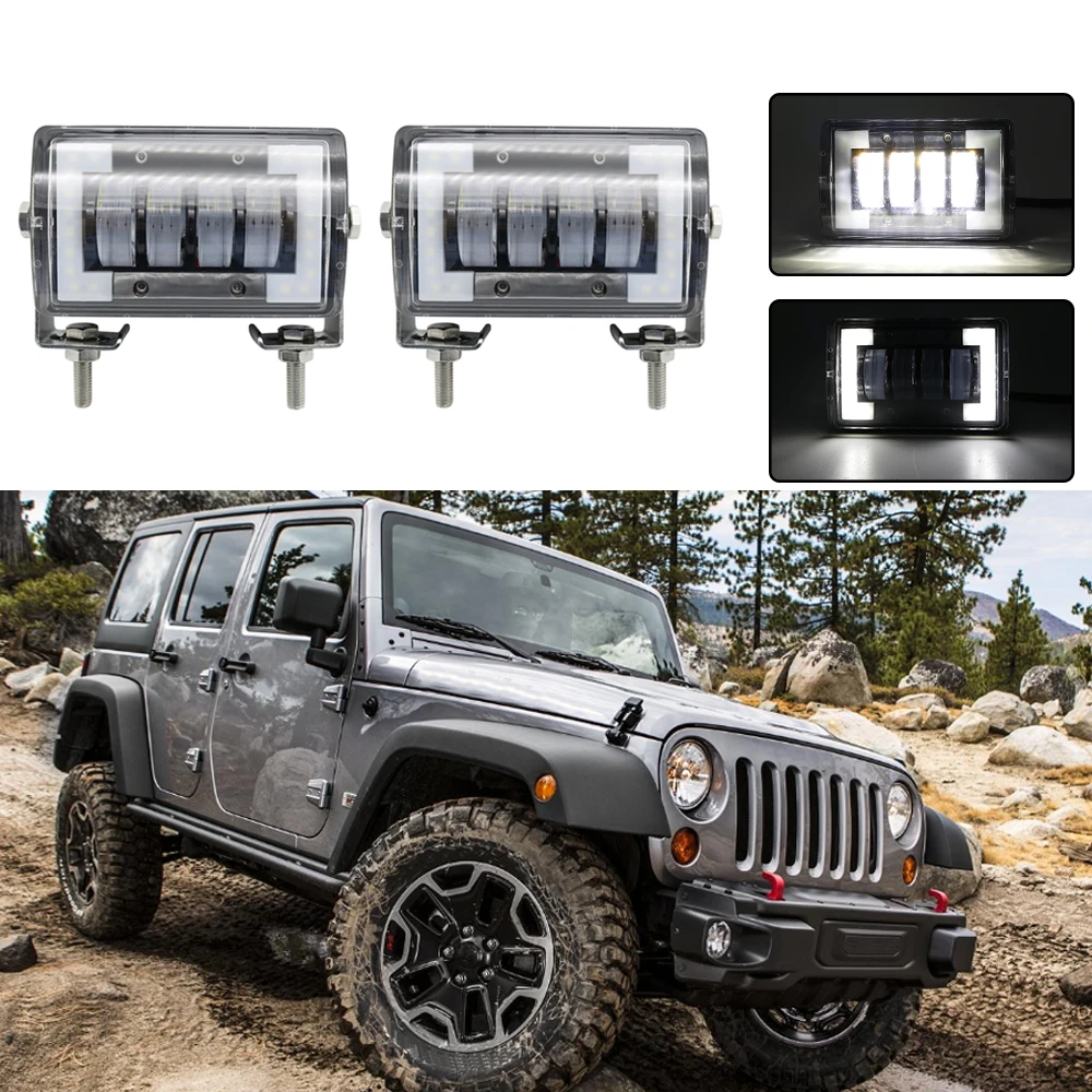 Black 24W LED Work Light LED Bar Light DRL Indicator Lamp for Tractor Boat Off Road 4WD 4x4 Truck SUV ATV (10)