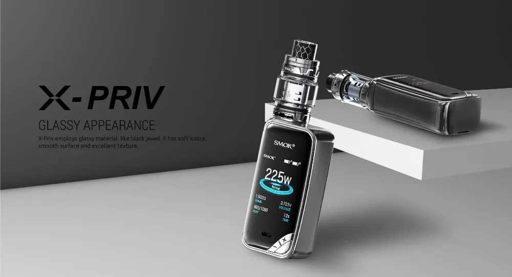 SMOK X-priv комплект с 8 мл TFV12 Prince Tank Vaporizer 225 Вт X priv Mod электронная сигарета SMOK VAPE Kit VS G-priv 2