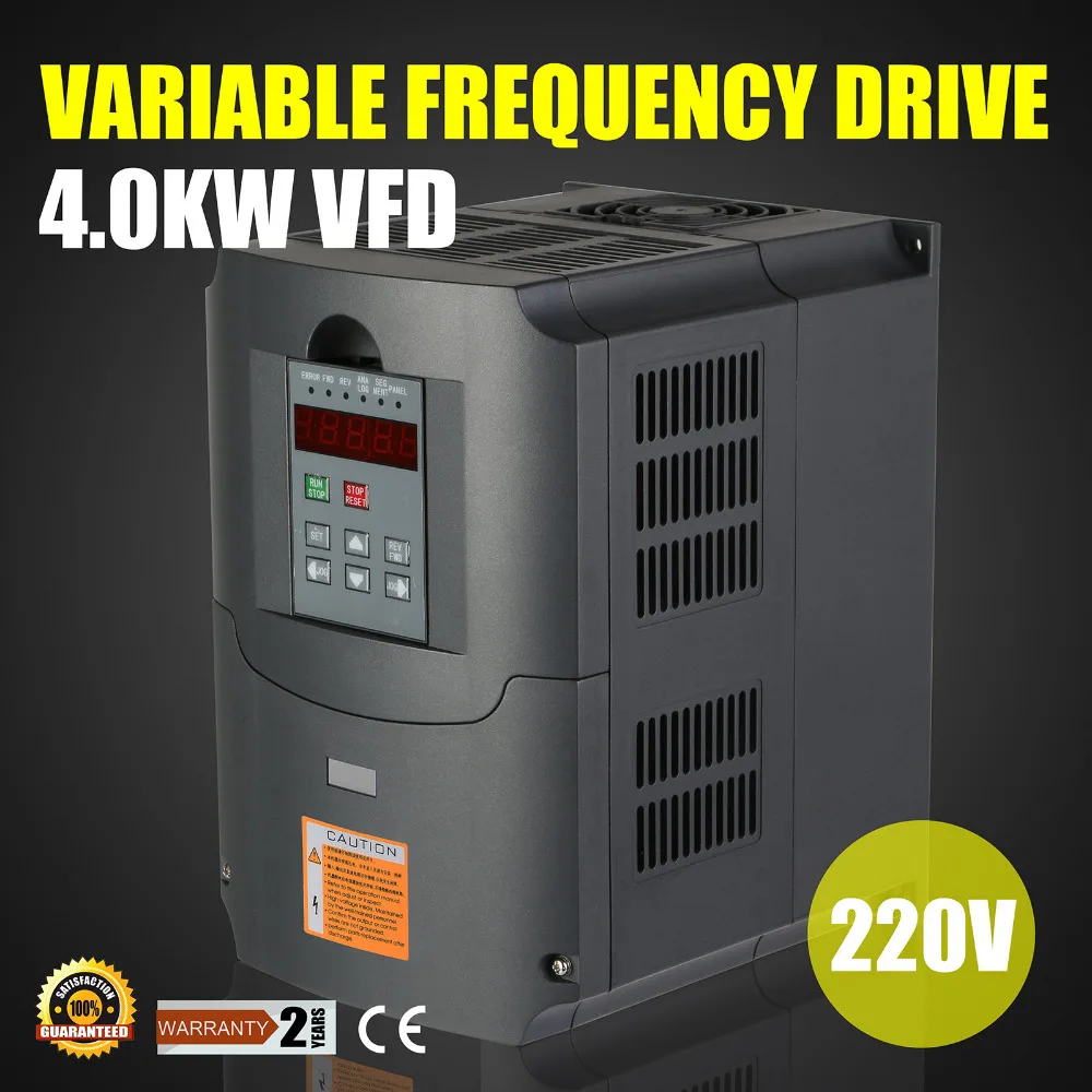 Переменной частоты Инвертор VFD 5HP 4KW 220-250 В