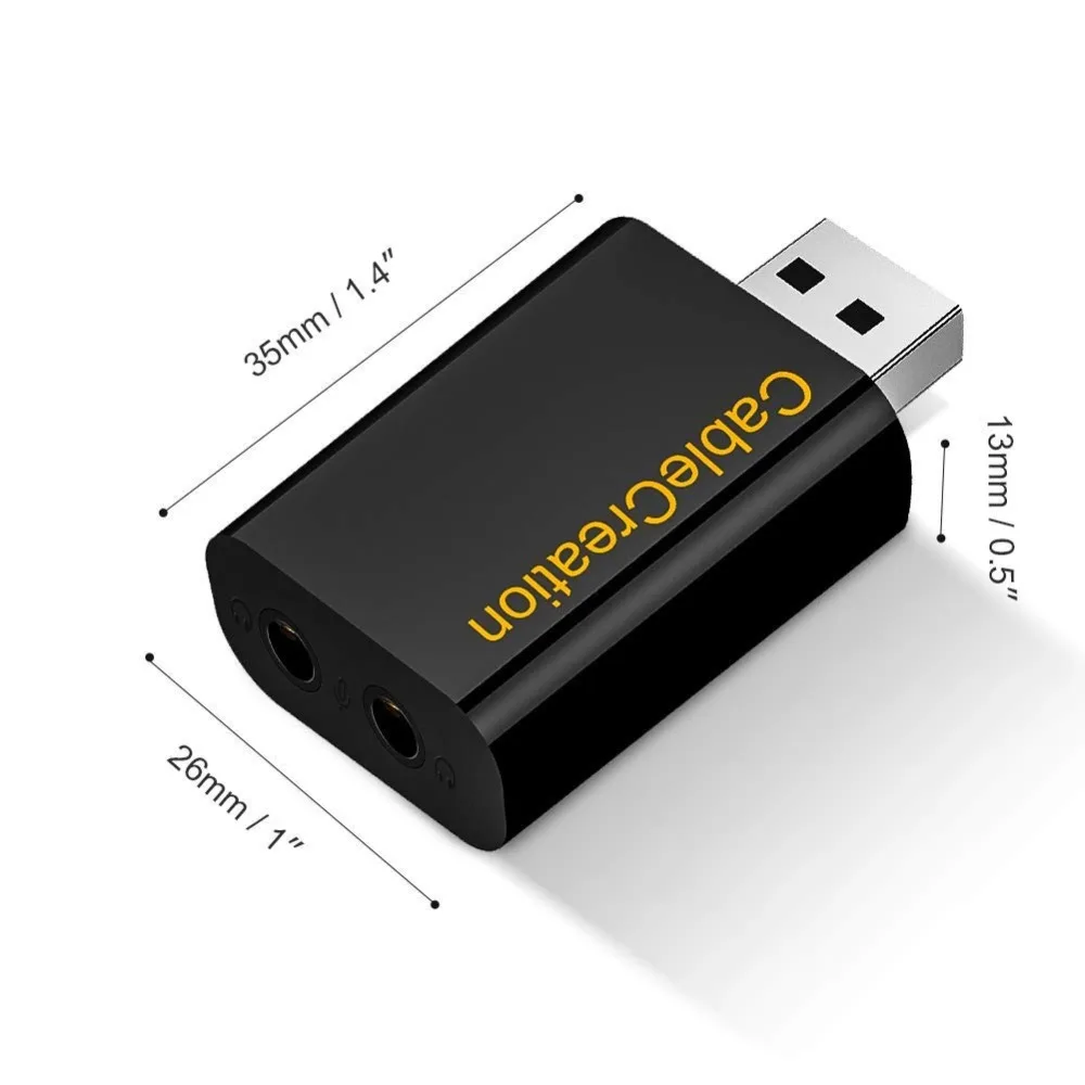 USB к аудио адаптеру влюбленные Внешние 2x3 5 мм стерео джек сплиттер для Windows Mac Linux