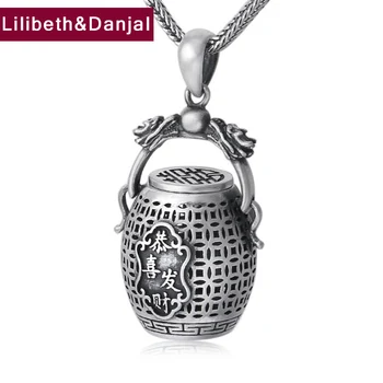 

2019 Lucky Hollow Openable Gawu Box Pendant 100% 925 Sterling silver Jewelry Men Necklace Pendant Mexican fine Jewelry P21