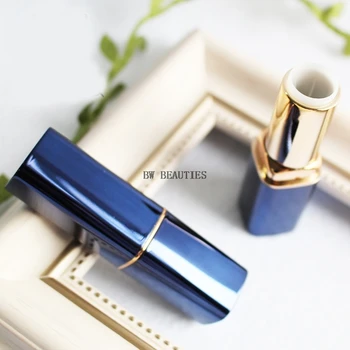 

200Pcs/Lot Blue and Black Lipstic Lip Balm Tube Empty High Quality Plastic Lipstick Tube Lipstick Gloss Container 12.1mm