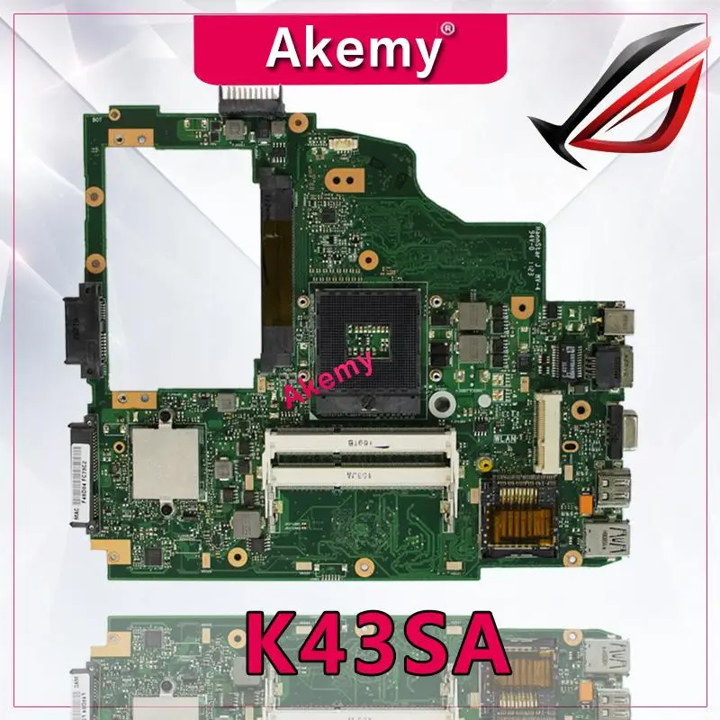 Akemy K43SA материнская плата для ноутбука ASUS K43S A43S X43SA A43SA K43 Тесты оригинальная материнская плата