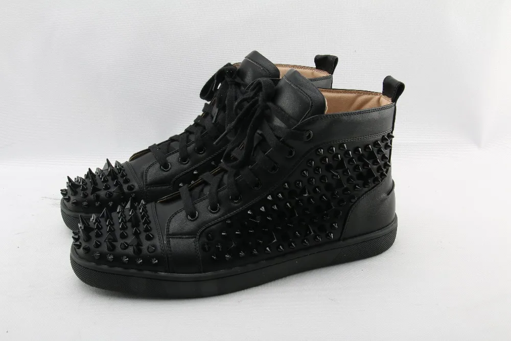 Bezaaid Klinknagel Zapatillas Deportivas Hombre Ronde Neus Spikes Flats  Schoenen Lakleer Espadrilles Kant up Chaussure Homme|homme|hommes  chaussureshommes shoes - AliExpress
