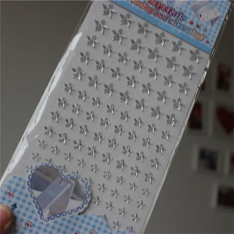 

Scrapbook stickers Crystal Acrylic sliver Five-pointed star Sticker Kids Toy Self Adhesive Mobile decoration Rhinestones sticker