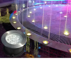 RGB светодиодный Водонепроницаемый лампа подземных 12 V бассейн, пруд прожектор с пульта дистанционного управления