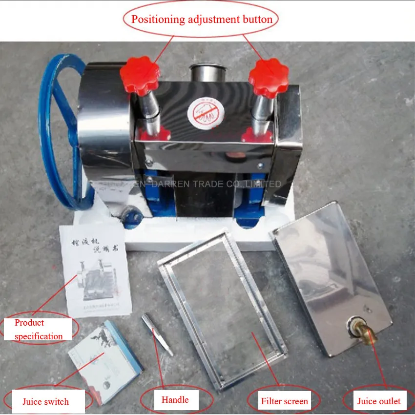1 шт. руководство сахарного тростника соковыжималка машина/сок сахарного тростника и машина имбирного сока/вертикальный сахарного