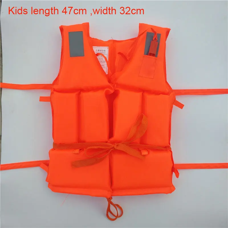 Профессиональная Мужская Спасательная куртка плавучести плавания на лодках безопасности женщин спасательный жилет свистящий Дрифтинг для детей взрослых C - Цвет: Kids 47cm  32cm
