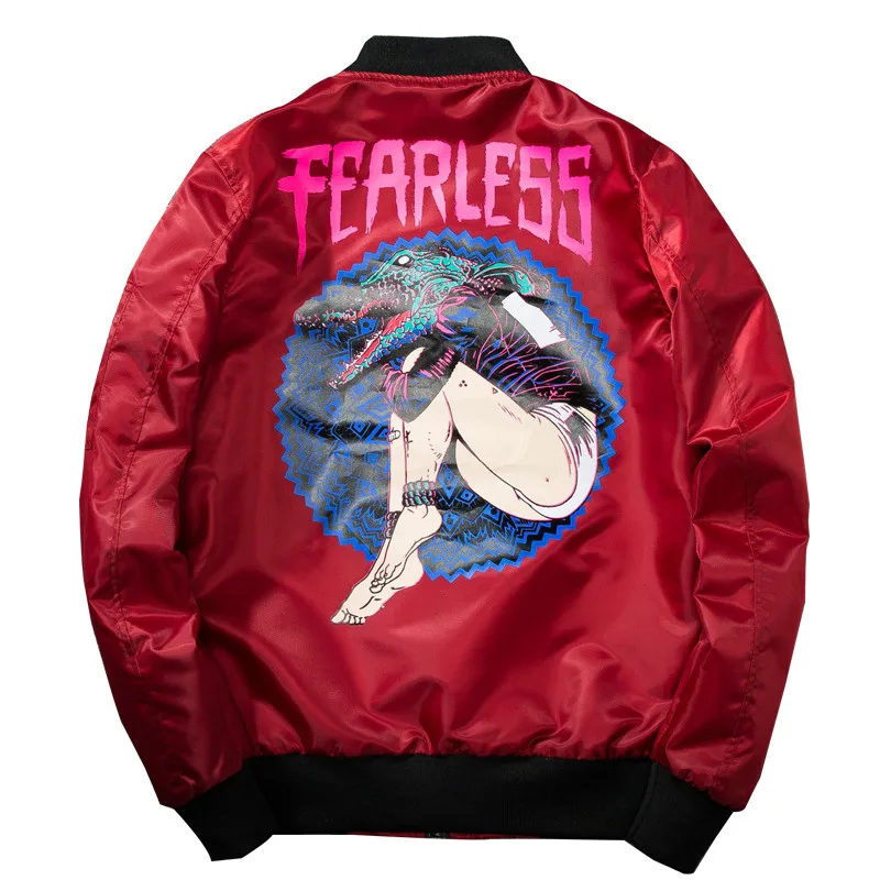 

MORUANCLE Mens Hi Street Printed Bomber Jacket Painted Air Force Fligt Pilot Jackets Man Streetwear Varsity Baseball Outerwear
