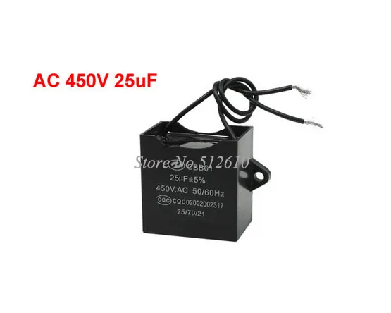 

Polypropylene Film AC Motor Run Capacitor 25uF 450V CBB61