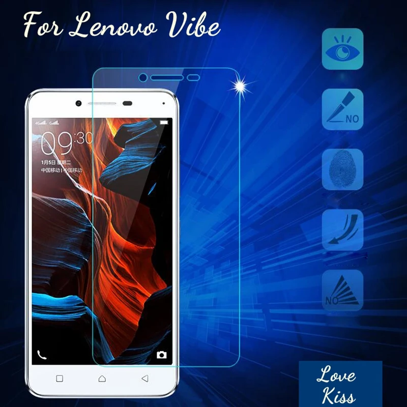 Закаленное стекло 9H для Lenovo A536 A6000 A6010 A7000 A5000 Vibe C2 P1 M K3 K4 K5 K6 Note A Plus X3 Lite защитная