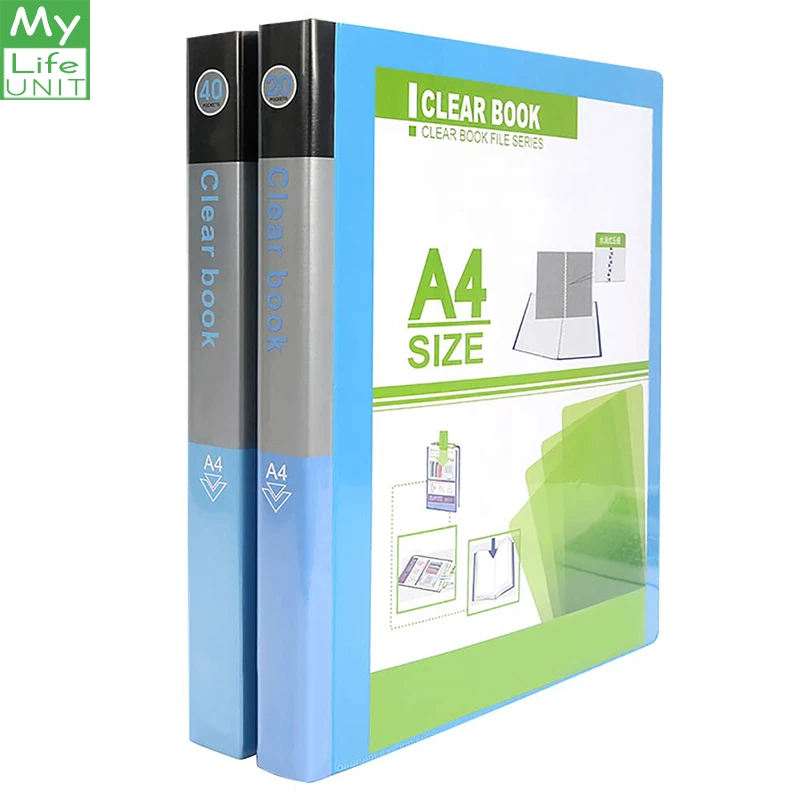 

Presentation File Folders Business A4 Sheet Protector Presentation Display Book with Clear Sleeves (20/40 Pages)