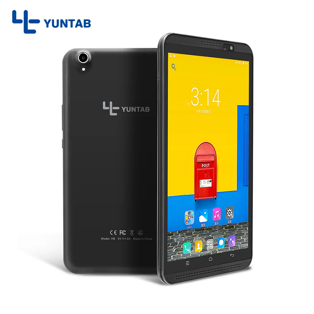 Yuntab 4g phablet H8 Android 6 0 планшетный ПК четырехъядерный сенсорный экран 1280*800 с двойной