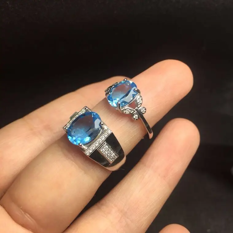 The Best gift For Your Lover Couple Rings Natural Topaz Lover's Ring 925 sterling silver for your Girl Friend or Boy | Украшения и