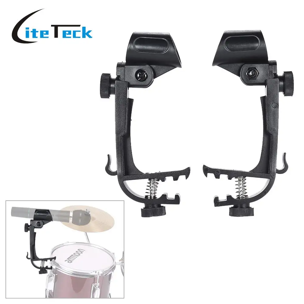 High Quality 2pcs Drum Clamp Clip On Drum Rim Microphone Mic Mount