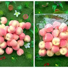 Мини-фруктовая игрушка маленький персик клубника Еда моделирование растительный набор дом детские игрушки Kichen украшение обучающее