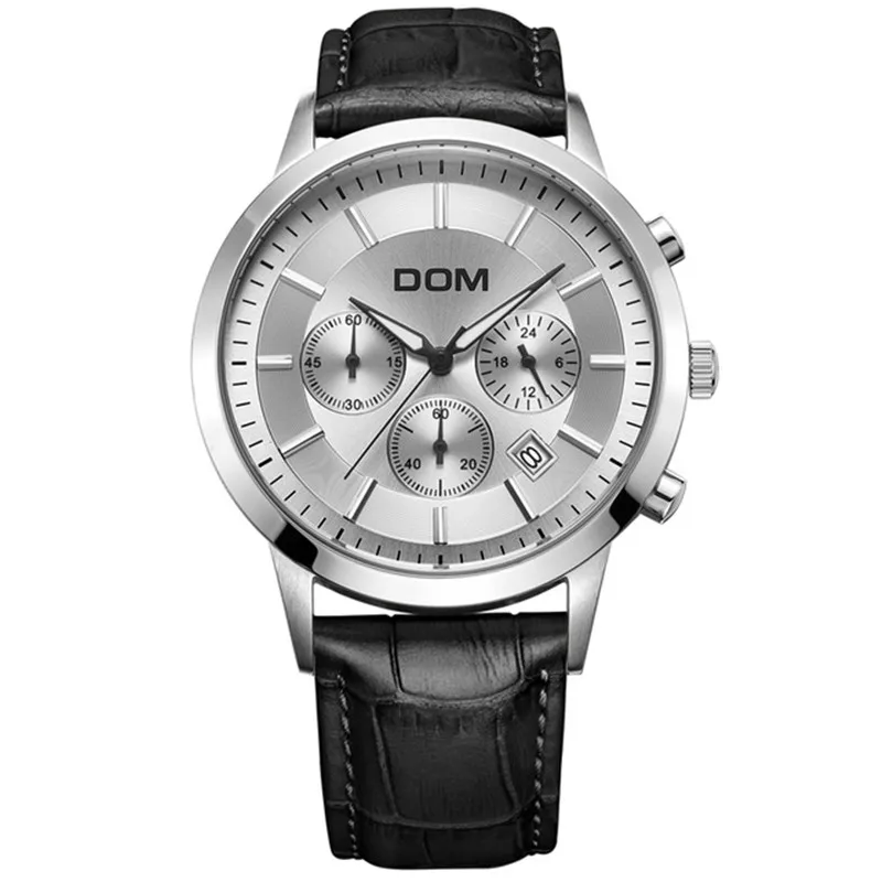 

Male Watch Large Dial Fashion Leather Quartz Wirstwatches 2018 Men's Watch Sports Clock Man Luxury Gift Waterproof Reloj Hombre