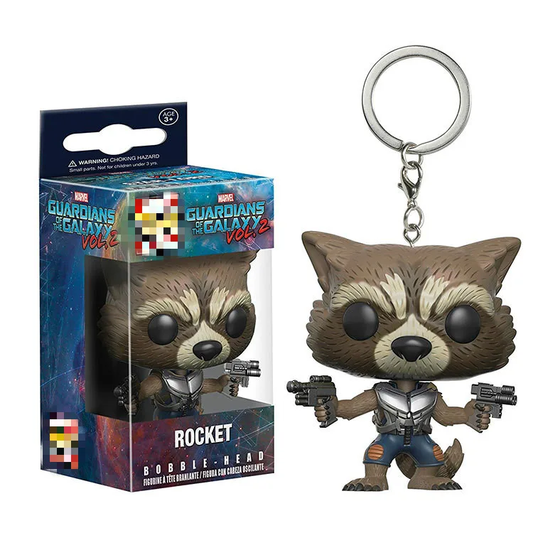 Funko pop Guardians of the Galaxy брелок для ключей игрушки танцев Groot Rocket STAR LORD Quill ROCKET модель