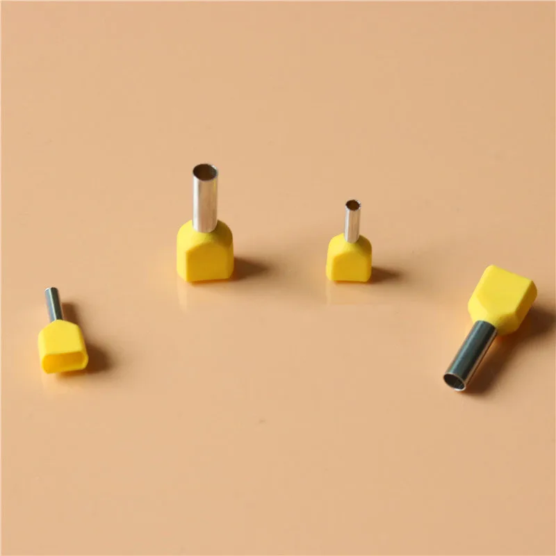 

TE2508 insulated TWIN CORD end terminals suit 2.5mm2 Cable Wire Connector Crewel tube preinsulating terminals 100PCS/Pack