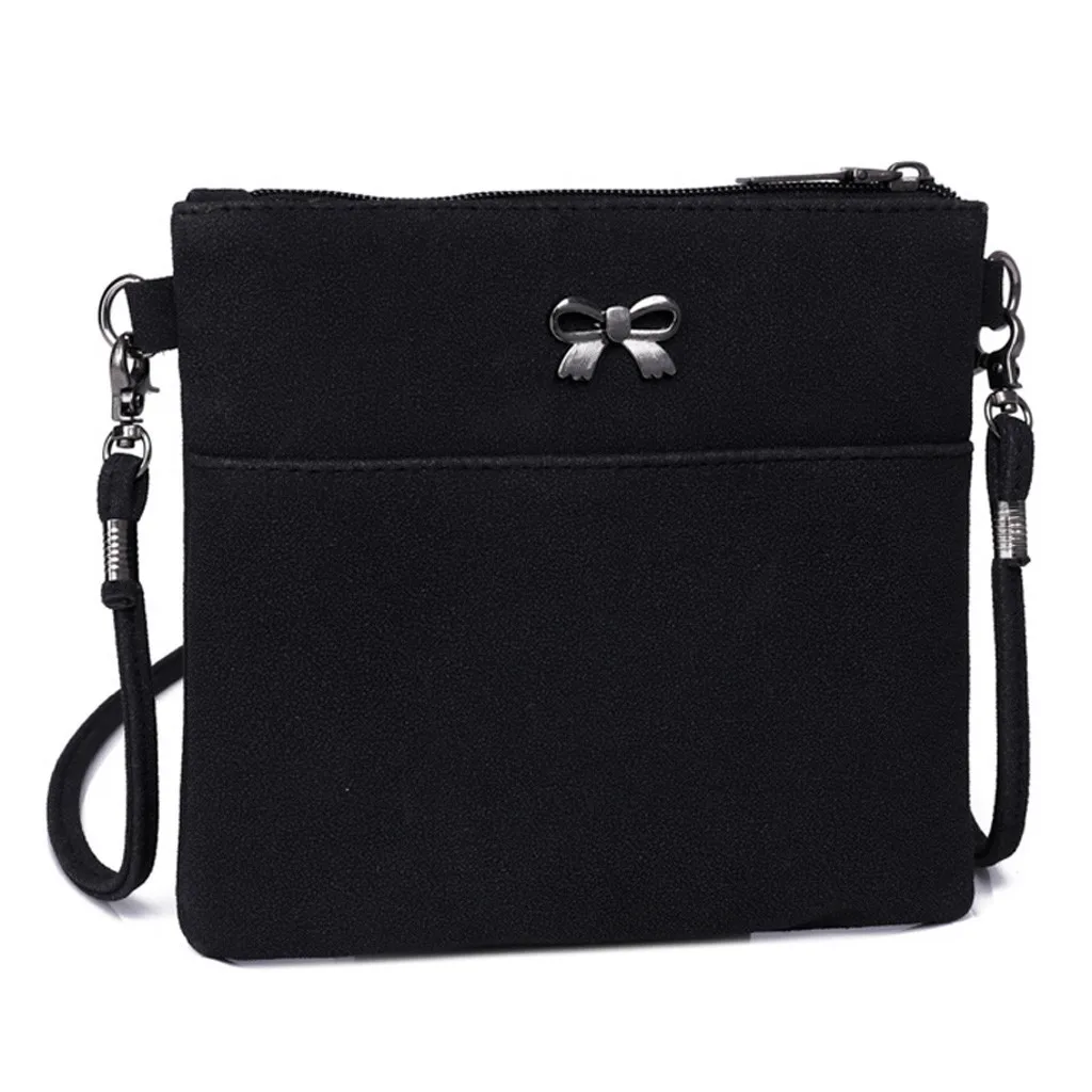 

2019 TOPs Fashion Casual Women Bow Decoration Crossbody Bag Pure Color Shoulder Bags Messenger Bag