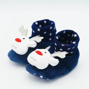 

Christmas baby shoes Infant Baby Boy Girl Cute Deer Winter Warm Shoes Soft Xmas Gift For Baby Newborn Toddler First Walkers