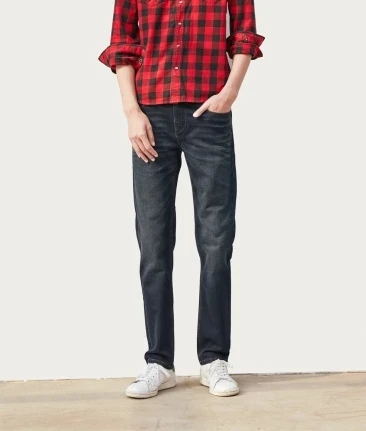  Original xiaomi mijia autumn and winter coffee carbon warm fleece jeans men's thick jeans high qual
