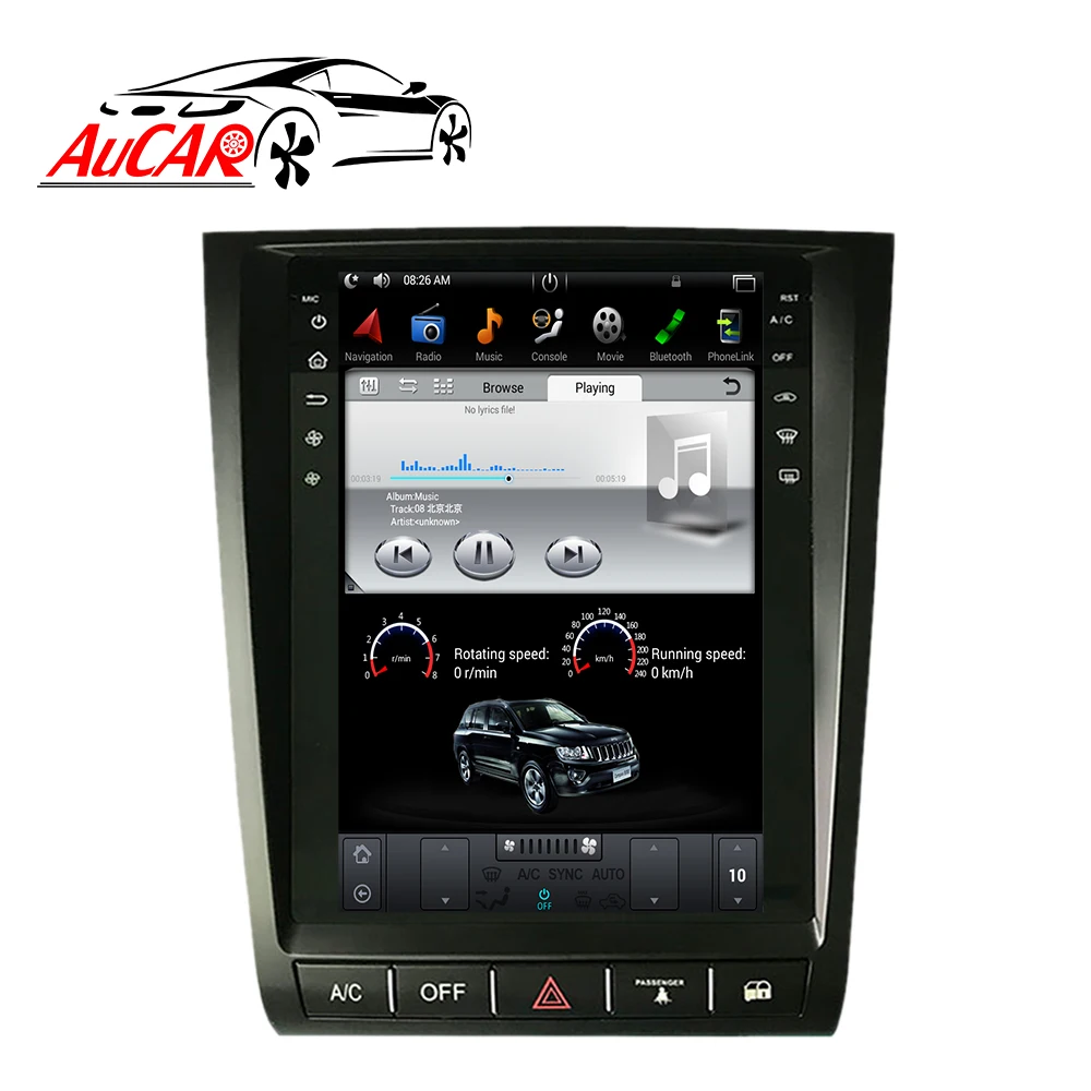 Sale AuCAR 2 din Android 8.1 Tesla Style IPS Screen 12.1‘’ Car radio For Lexus GS300 GS350 GS400 GS430 GS460 1 din cassette player 1