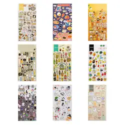 Фотоальбомы наклейки Стикеры для украшения дневника милые украшения наклейки Многоцветный ПВХ открытки безопасный материал календарь