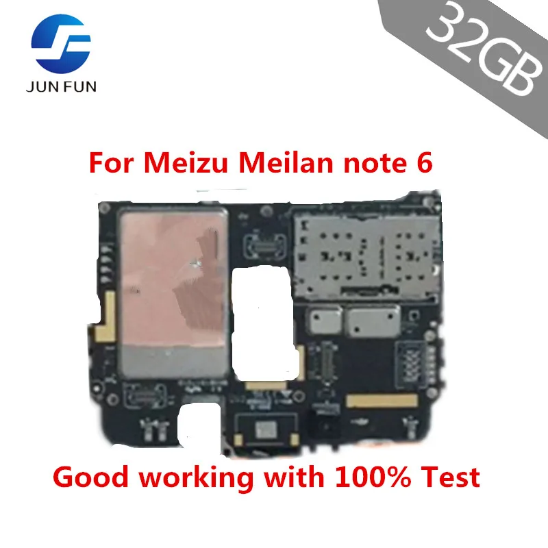 

JUN FUN Unlocked Electronic Panel Mainboard Motherboard Circuits Flex Cable With Firmware For Meizu Meilan note6 m6 note 3+32GB