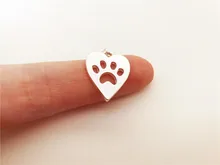 10PCS- B062 Cute Pet Heart Paw Bracelet Love Heart and Paw Bracelet Memorial Animal Puppy Bear Cat Dog Palm Mark Print Bracelets mark durre heart n soul