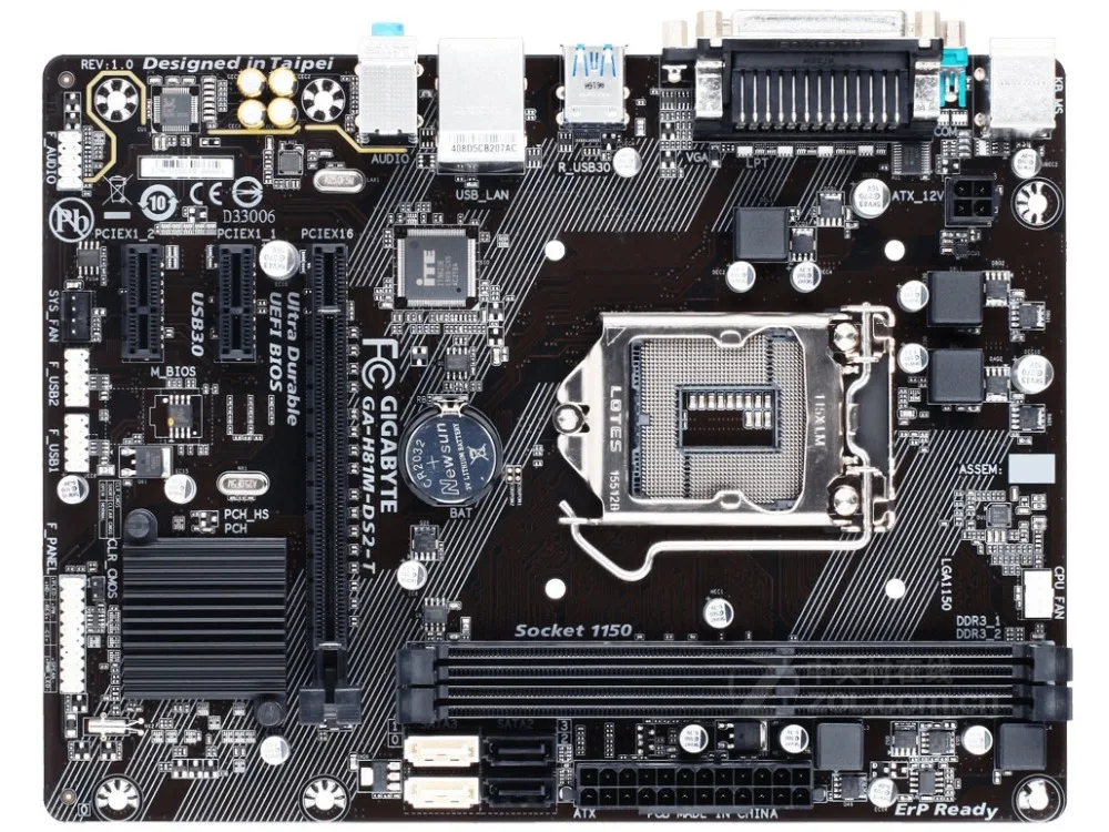 Gigabyte GA H81M DS2 T рабочего Материнская плата H81 LGA 1150 Core i7 i5 i3 DDR3 16G SATA3 USB3.0 VGA микро atx