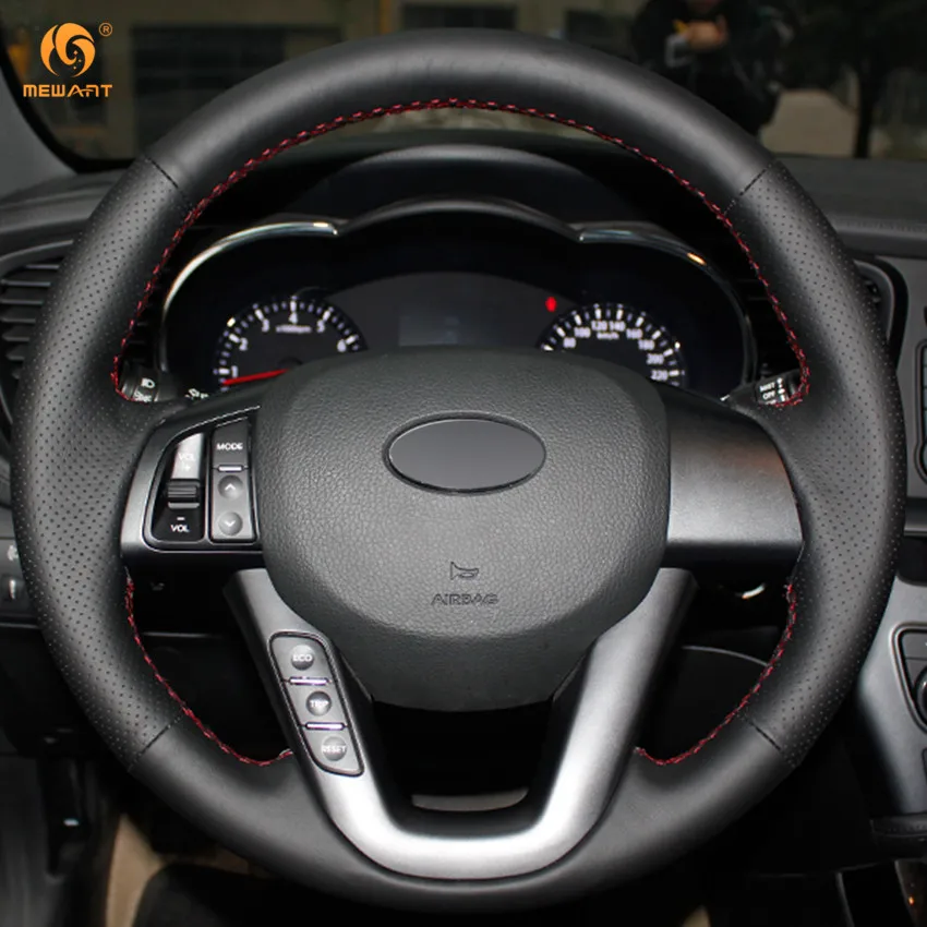 MEWANT черный чехол рулевого колеса автомобиля из искусственной кожи для Kia K5 2011 2012