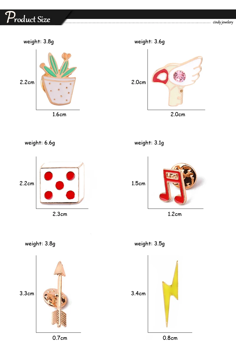 Стрелы, молнии, музыкальные ноты, кости, растения в горшках, крылья, эмалированная брошь на булавке, джинсовая одежда, шляпа, рубашка, броши для мужчин и женщин, лидер продаж