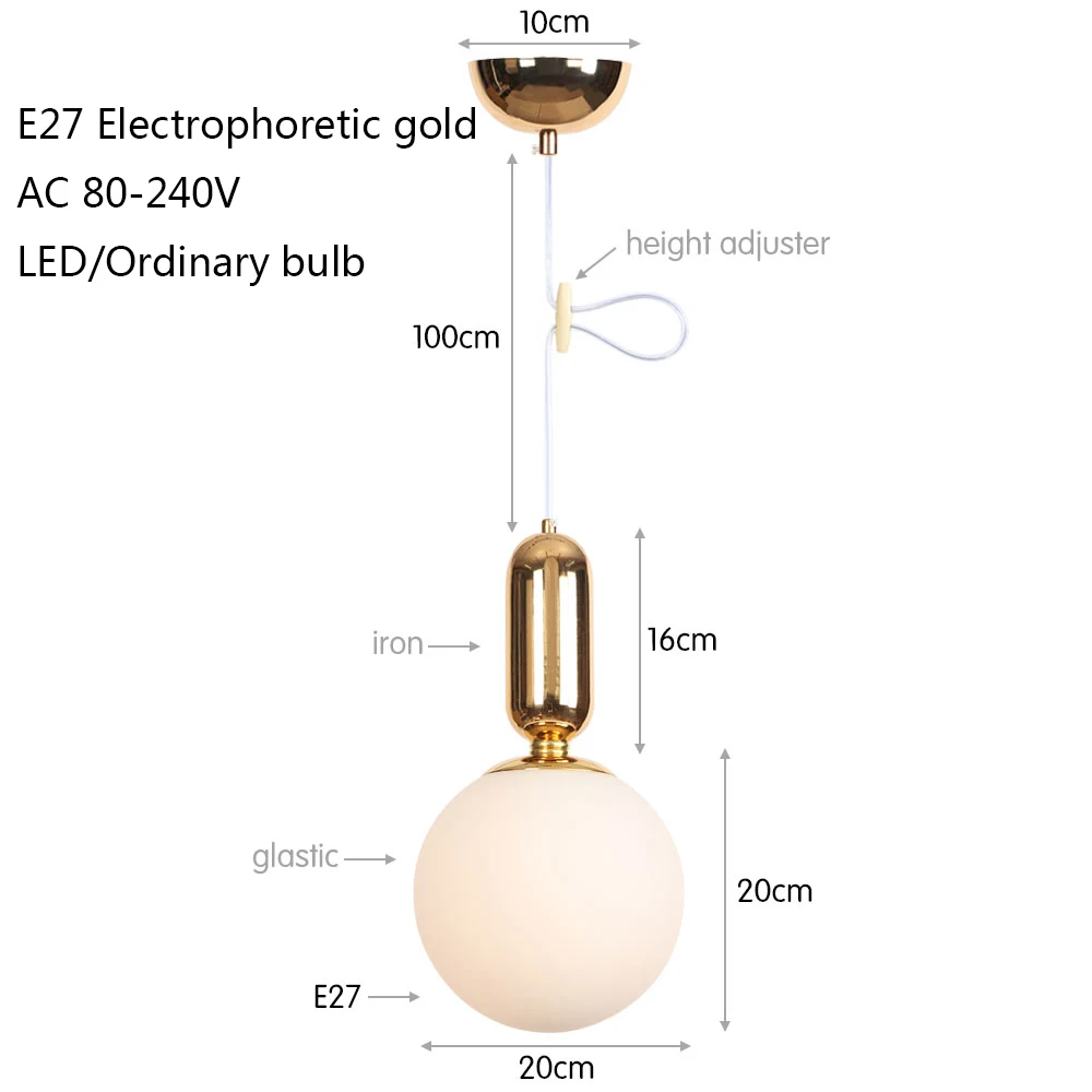 Современная Личность Сферический стеклянный абажур подвесной светильник E27 220V светодиодный подвесной светильник 5 стилей светильник для спальни фойе Кабинета кафе