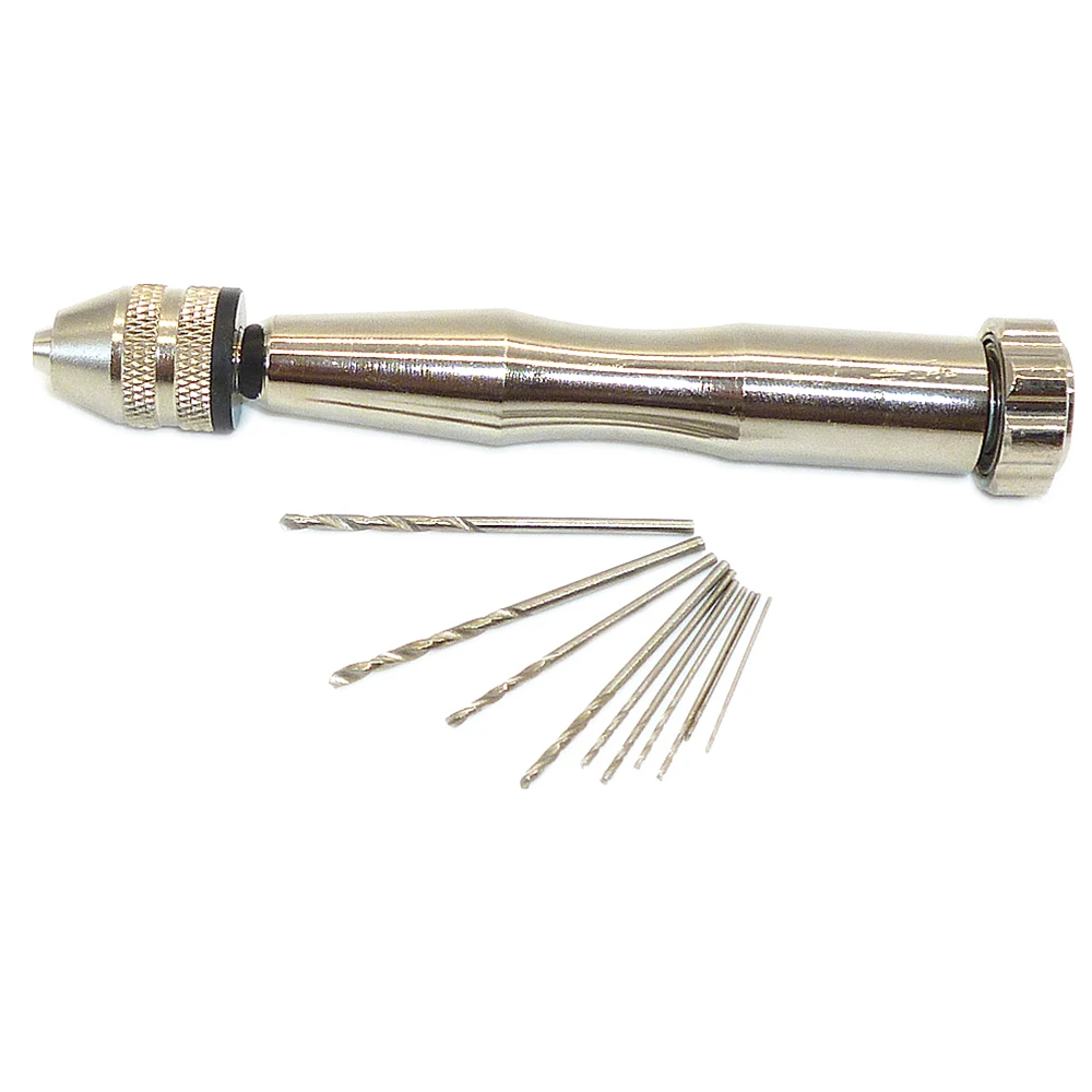 Mini Pin Vise Micro Aluminum Manual Hand Drill With Keyless Chuck Hand