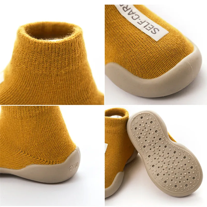 Kids Baby Indoor Socks Anti Slip Warm Winter Shoes Sock with Rubber Soles Newborns Toddlers Walking Socks Terry Slippers Thick Socks Winter Fall (2)