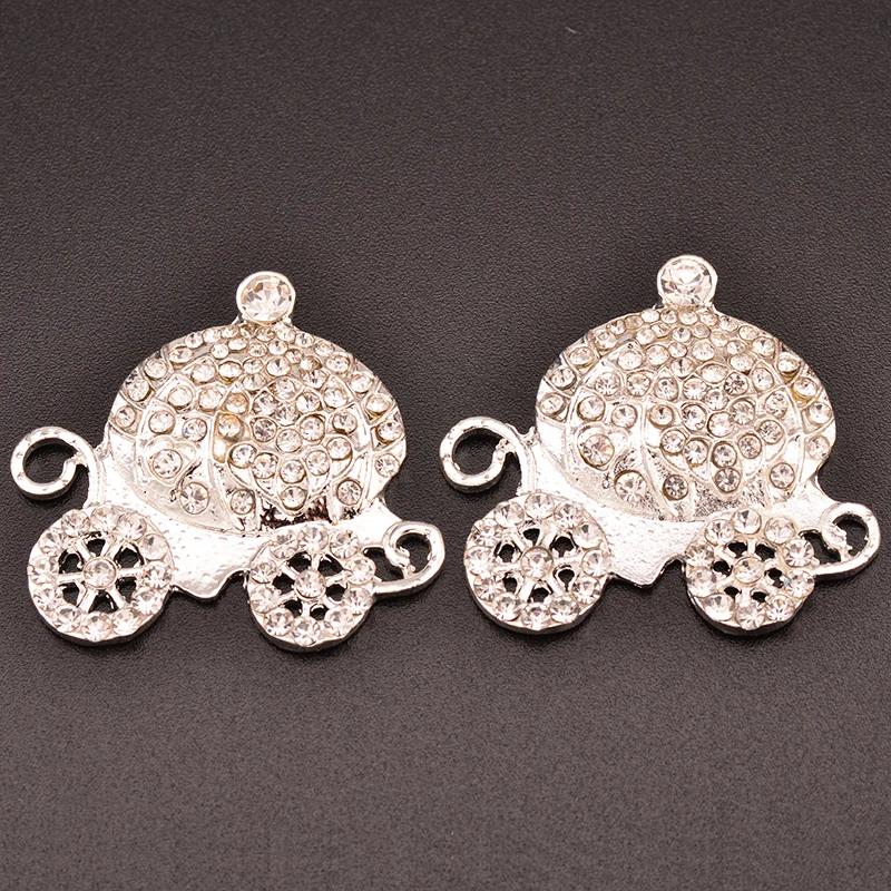 

Prince and Princess Rhinestone Carriage Button Used On Hair Craft Flat Back 20pcs/lot 30MM*32MM KD281