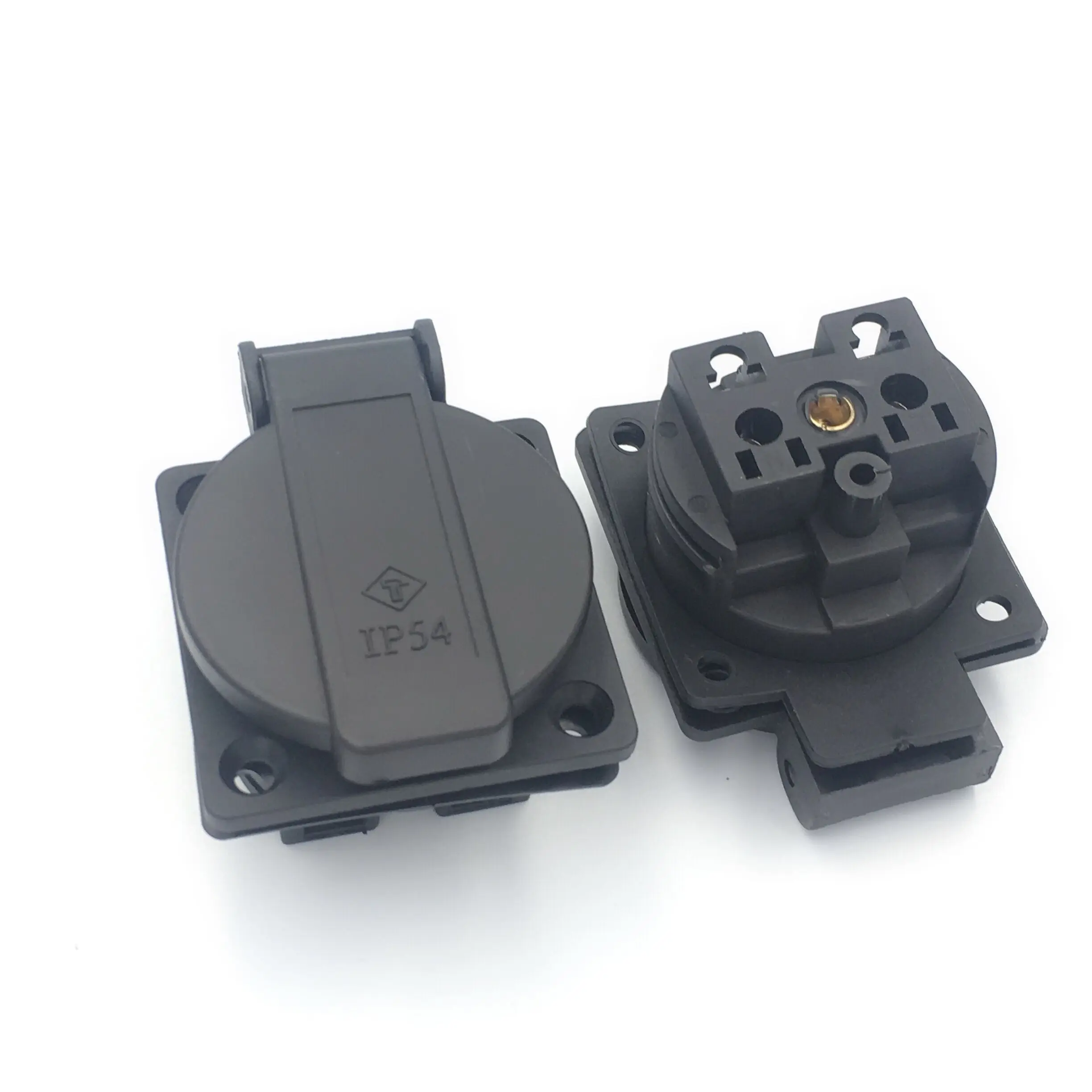 

Waterproof IP54 250v 16A Germany PDU UPS eu power desktop outlet connector Embedded electrical Panel Receptacle AC socket plug
