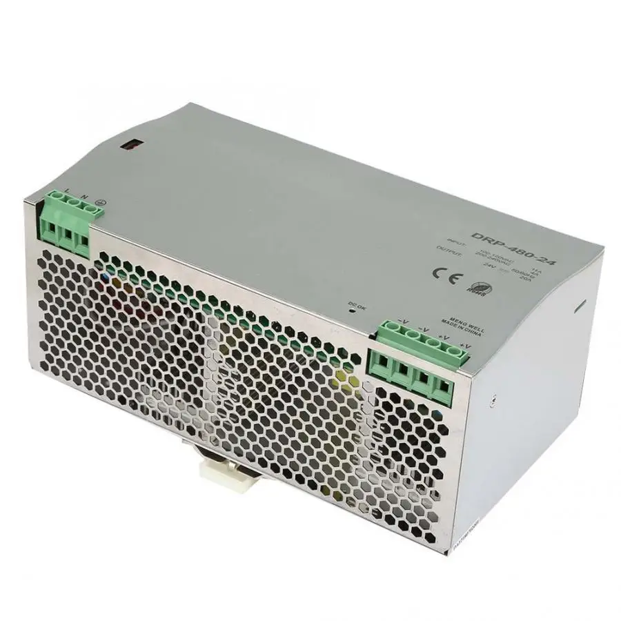 Блок питания Регулируемый импульсный источник питания DRP-480-24 480 Вт 24 в Din-Rail источник питания AC/DC импульсный источник питания
