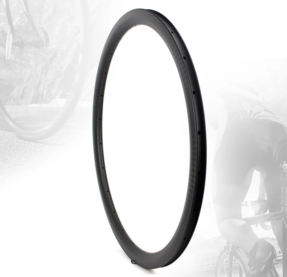 Best Disc Brake 700c Carbon Fiber Road Rim 12k Matte Tubular Clincher Tubeless  25mm Or 27mm Width Customized 30/47/50/60/88mm 4