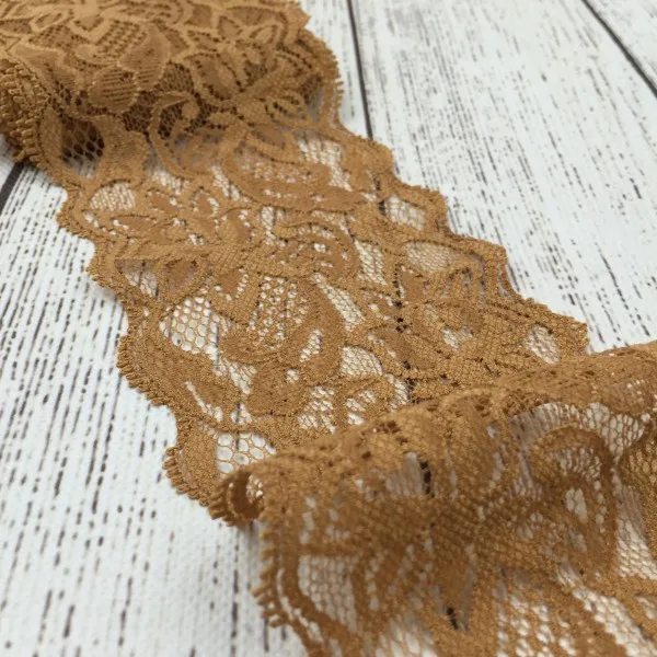 

Retail 1pack=10yards BROWN 3" Lace Trim Ribbon By the Yard for Kids Headbands Elastic Lace Trim for Girls Hair Accessories