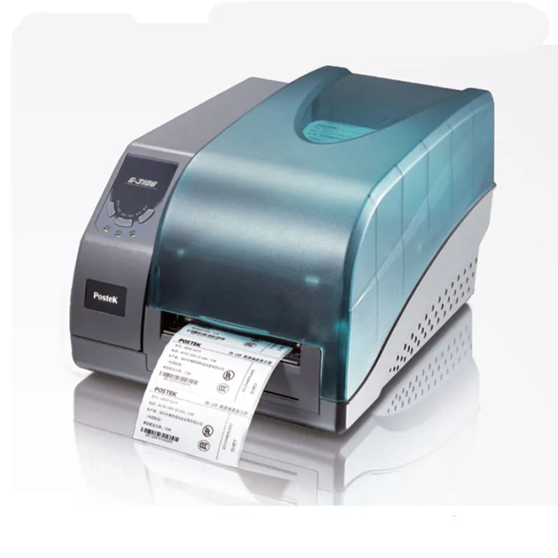 Postek G-2108 طابعة باركود الحرارية/ملصق نقل حراري طابعة مجوهرات التسمية/التسمية/اللوجستية تسمية طابعة