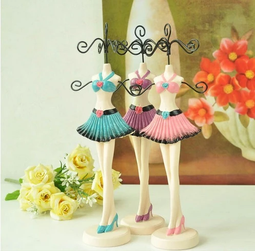 

2014 Free Shipping Mini White Gown Lady Mannequin Earring Necklace Jewelry Stand Display Holder