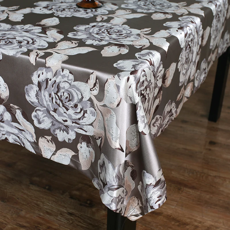 A European luxury cloth tablecloths tablecloth 022 high precision gray jacquard tablecloths