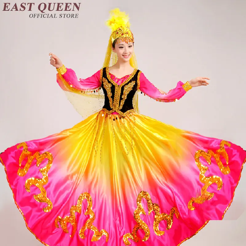 

Chinese folk dance female chinese dance costumes traditional tibetan clothing dance clothes oriental costumes AA3040 Y